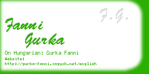 fanni gurka business card